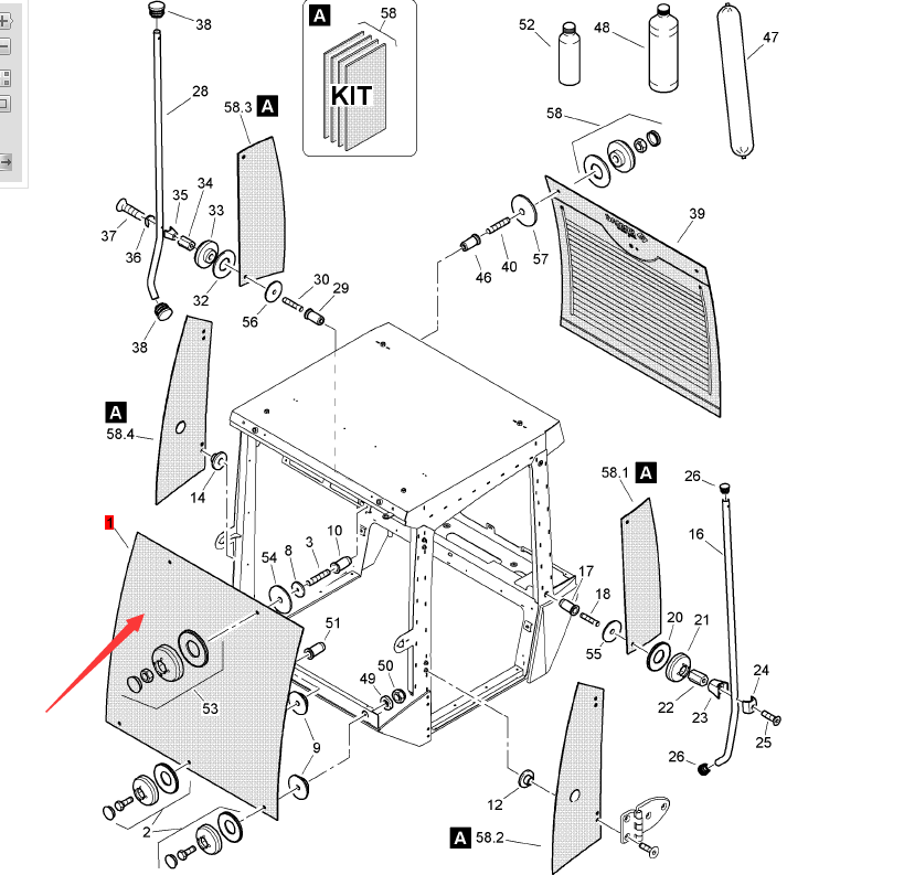 BOMAG Glass Part Number 92109013