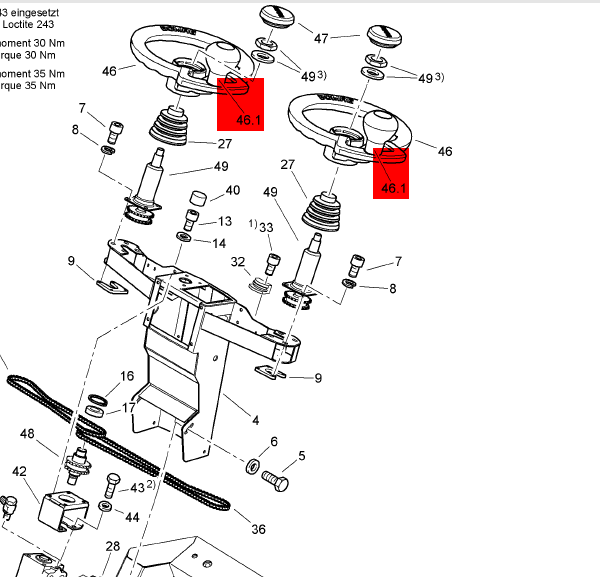 BOMAG steering ball part number 05580176