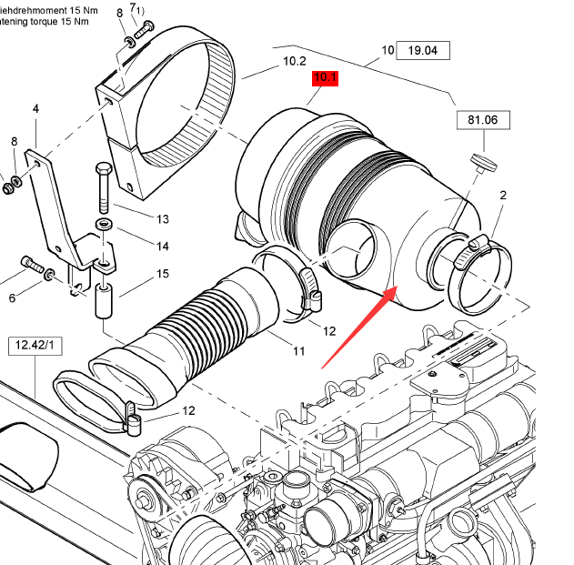 BOMAG air filter assembly part number 05730018