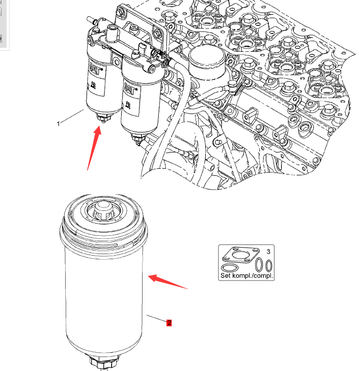 BOMAG fine diesel filter part number 05933195