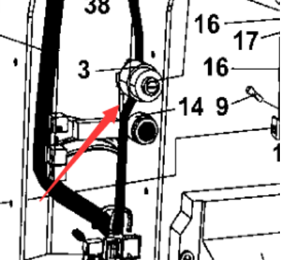 DYNAPAC roller accessory ignition switch part number 4700238158
