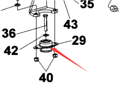 DYNAPAC engine foot pad part number 4700792026