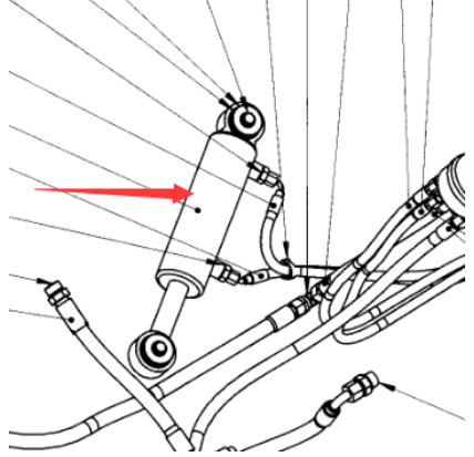 DYNAPAC CC900 steering cylinder part number 4812120738
