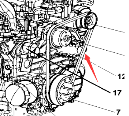 DYNAPAC CC1200 Generator Belt Part Number 4812156260