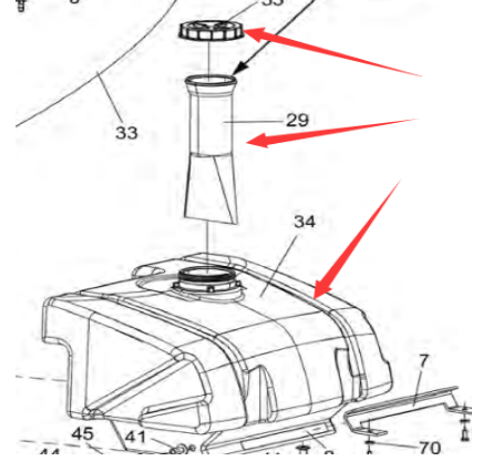 DYNAPAC CC1200 roller sprinkler water tank part number 4812111969