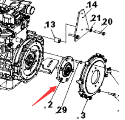 DYNAPAC roller engine flywheel connecting plate part number 4812120689