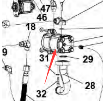 DYNAPAC vibration double gear pump part number 4812127309