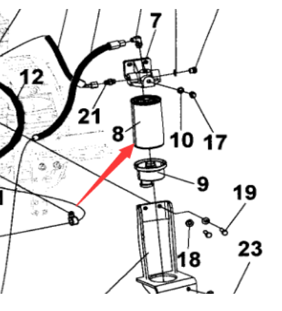 DYNAPAC oil-water separator filter element part number 939404