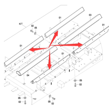 DYNAPAC 2500C scraper large chain side protection part number 4812026798
