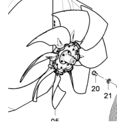 DYNAPAC F2500W/WS paver fan blade part number 4812036043