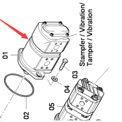 DYNAPAC Вибрационный двухзубчатый насос № 481206141