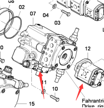 DYNAPAC F2500C Запчасти для правого ходового насоса 4812062136