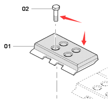 DYNAPAC F2500C Гусеничный комплект деталей 4812233792