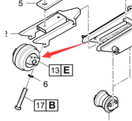 DYNAPAC paving machine F2500C walking guide wheel part number/4812043695