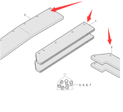 DYNAPAC paver hopper stop plate repair kit part number/4812018441