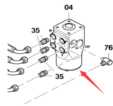 DYNAPAC F2500C/CW paver steering gear part number/4812030656