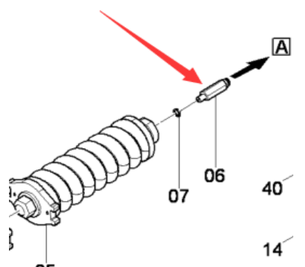 DYNAPAC track tensioning grease fitting part number/4812034955