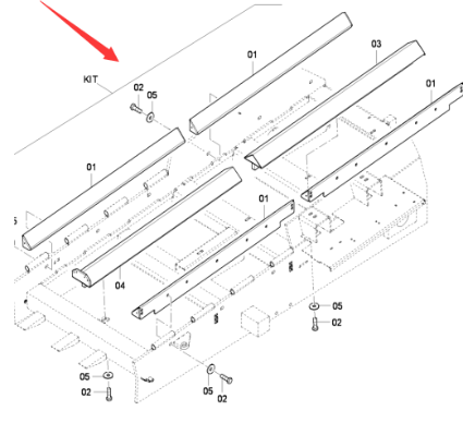 DYNAPAC scraper large chain protection and maintenance kit part number/4812027440