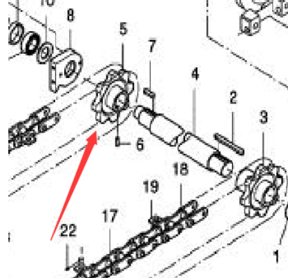  DYNAPAC paver accessories scraper sprocket shaft sprocket part number 774060727