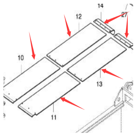  DYNAPAC paver hopper bottom plate part number 656012301