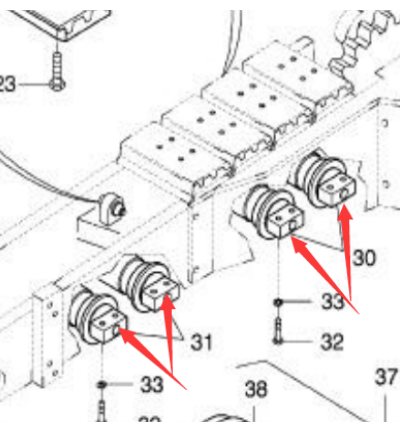 DYNAPAC paver support wheel part number 952701595