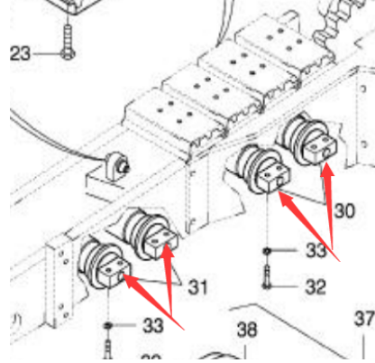 DYNAPAC paver small support wheel part number 952701590