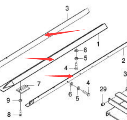 DYNAPAC paver scraper chain protection part number 754012144