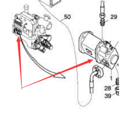 DYNAPAC paver accessory double gear pump part number 967003923