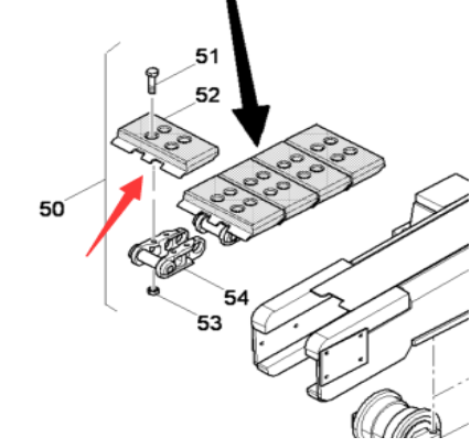 DYNAPAC paver accessory SD2550CS track plate part number 4812044257