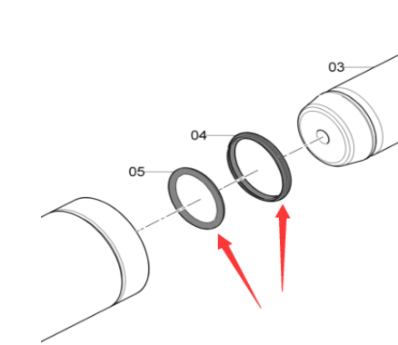 DYNAPAC paver scraper tensioning oil cylinder repair kit part number 4812026807