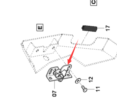 Dynapac engine hood door lock part number/4812032847