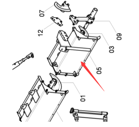 Dynapac 960MM spiral front baffle left part number 4812028782