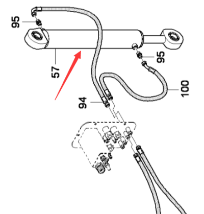 Dynapac ironing board lifting cylinder part number 4812045940