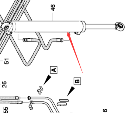 Dynapac leveling cylinder part number 4812045942