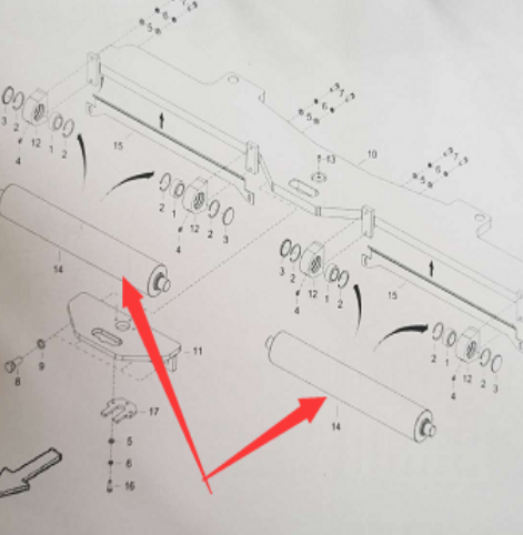 Dynapac front idler part number 4812240232