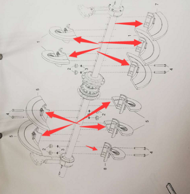Dynapac host spiral blade repair kit part number 4812246662