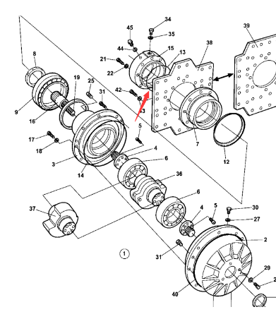 Dynapac vibration flange sealing ring part number 4700160105