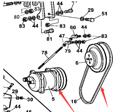Dynapac air conditioning compressor part number 4700379304