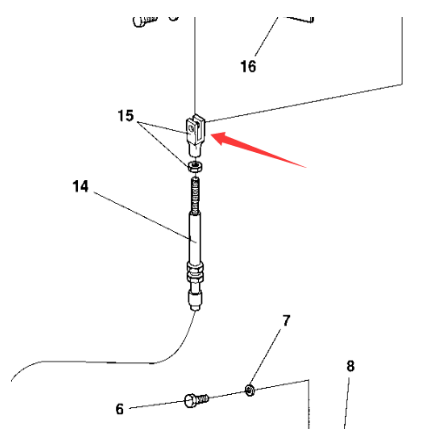 Dynapac cable fork part number 4700416004