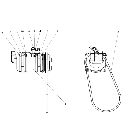 Dynapac air conditioning compressor part number 4812273529