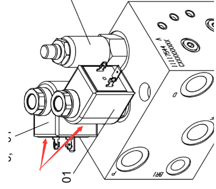 Dynapac vibration solenoid valve coil part number 4812313161