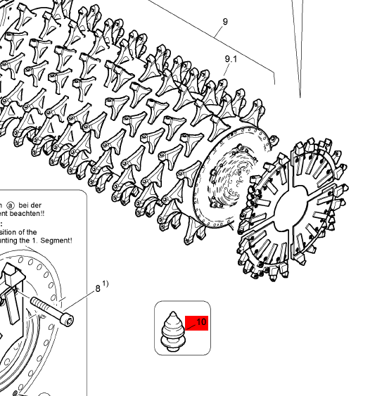 BOMAG imported blade part number 30026201