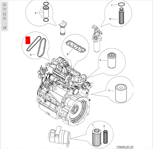 BOMAG 1000 hour maintenance package part number