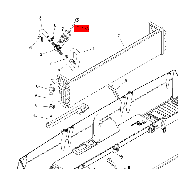 BOMAG control shaft part number 0557944