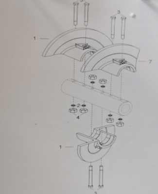 Dynapac Blade Shaft Spiral Shaft Repair Kit Part No. 4812273273