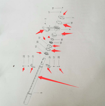 Dynapac Blade Spiral Shaft Repair Kit Part No. 4812273320
