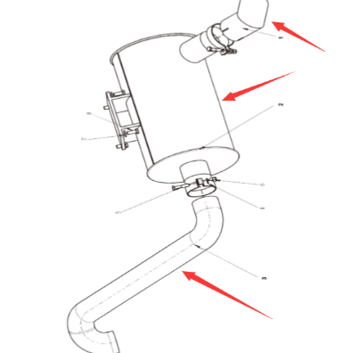 Dynapac muffler part number 4812268815