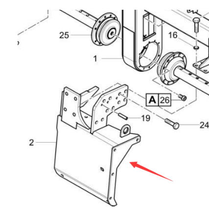 Dynapac left host front panel part number 4812233008