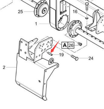 Dynapac positioning pin part number 108142500