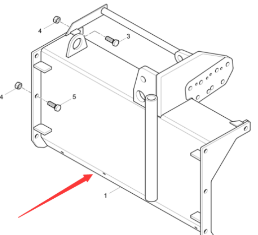 Dynapac spiral baffle plate (960 with lifting ears) part number 4812027208